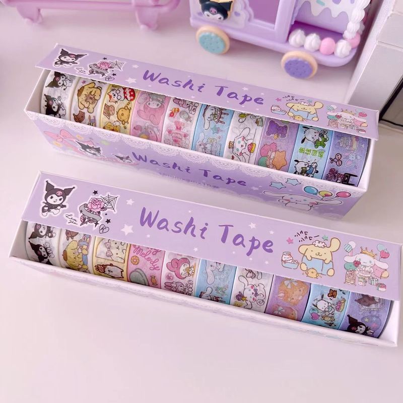 Băng Sanrio Kuromi Băng Sổ Tay Giai Điệu Băng Nhỏ Mochi Washi Sổ Tay Băng Sổ Tay Hộp Quà Tặng 26 / 6
