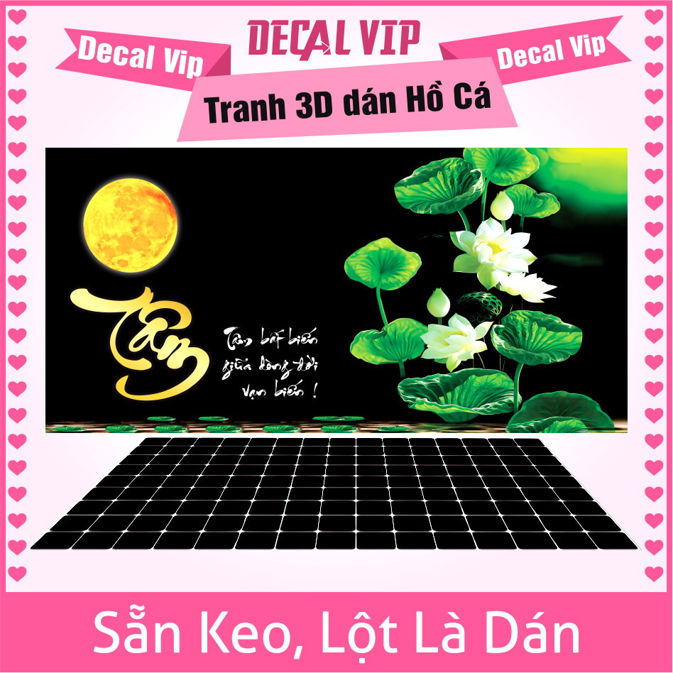 TRANH 3D DÁN HỒ CÁ ( TRANH LƯNG ) _DECAL VIP_PHS 57