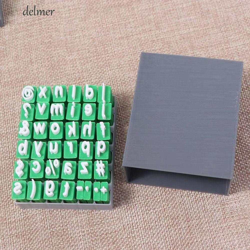 DELMER Gốm Thư Tem, Đất Sét Polymer In Chữ Thường Chữ Cái Bảng Chữ Cái Đất Sét Bộ Tem, Bộ Tem Nhựa X