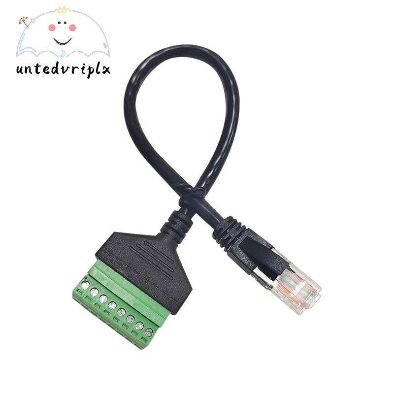 20cm RJ45 toScrew Khối đầu cuối Ethernet Pha lê đầu-Male to8 Pin Thiết bị đầu cuối RJ45 toScrew Khối