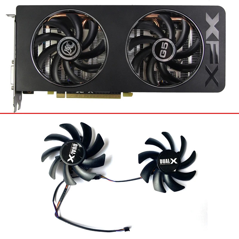 【 2 Chiếc FDC10H12S9-C FD7010H12S 85MM 4PIN R9-270X 2GB Quạt Làm Mát Cho XFX R9 285 / 280 / 290 / 29