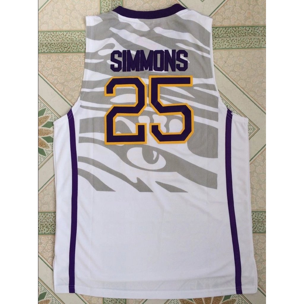 Số người NCAA76 25 Simmons Jersey University Jersey Durant Jersey University Edition Lưới thêu Jerse