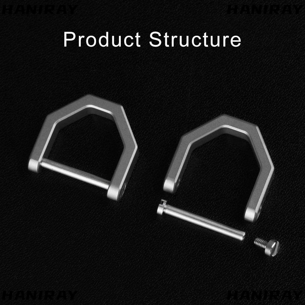HANIRAY Titan Móng Ngựa Khóa 10mm / 17mm Nhẹ EDC Dụng Cụ Móc Khóa Titan