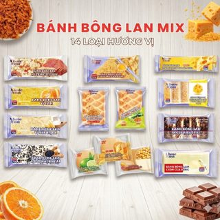 Bánh bông lan bánh mì tươi 14 hương vị, ăn trực tiếp tiện lợi