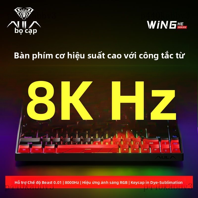 Bàn phím chuột Nhện sói WIN60Bộ bàn phím và chuột chơi game có dây tám món với công tắc từ tính