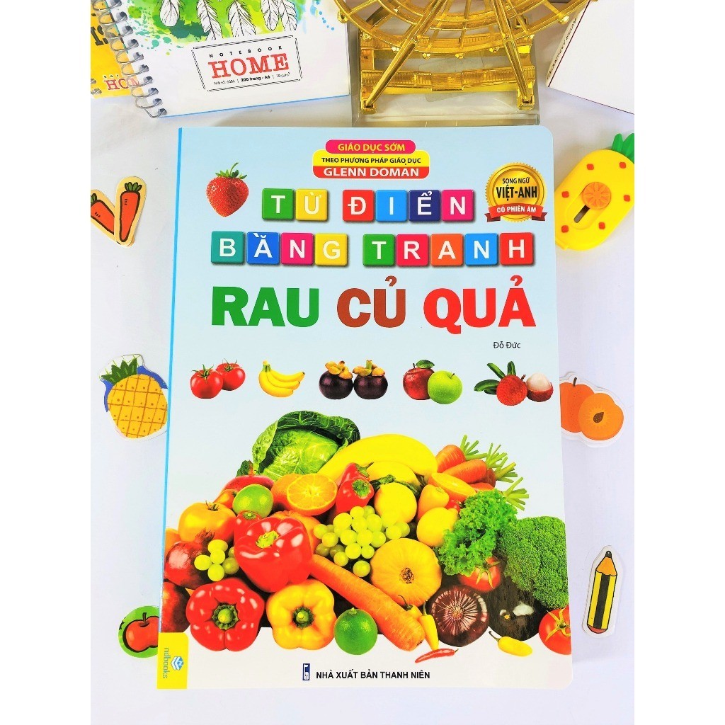 Sách - Từ Điển Bằng Tranh Rau Củ Quả - Song Ngữ Việt Anh - B135 - Nbooks