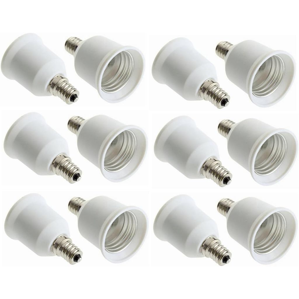 Bộ chuyển đổi 12 gói E12 sang E27 / E26 Ổ cắm đèn chùm E12 sang E27 / E26 Bộ chuyển đổi ổ cắm trung 