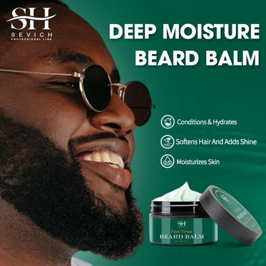 New Product#Beard Balm Softens Moisturizes Beard Cream Tea Tree Beard Moisturizer12Y