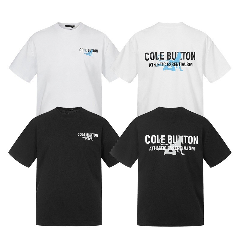 Mùa Hè Phong Cách Mới Cole Buxton Catwoman logo In Chữ Cái American High Street Áo Thun Ngắn Tay Nam