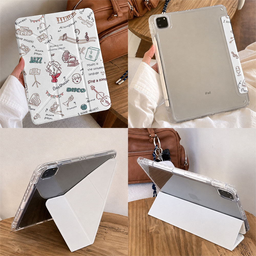 Music class bao da ipad chữ Y cho ipad air m3 M4 A16 Pro 11 13 M5 gen5 6 7 8 9 10.2 9.7 Chống sốc ip