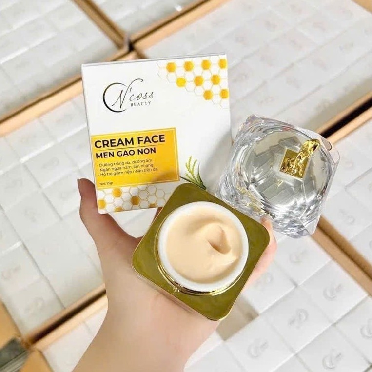 [Mẫu Mới] Kem Face Men Gạo Đông Trùng Thanh Nhi Nicos Beauty, Kem Dưỡng Trắng Da Mờ Thâm Mụn Nicos -