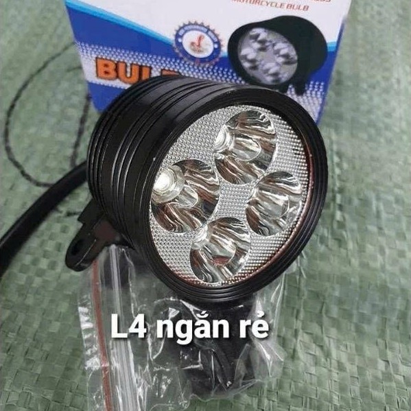 Đèn led trợ sáng L4 ngắn 1 chế độ sáng gắn xe máy xe điện 12v-48V ( rẻ vô Địch )