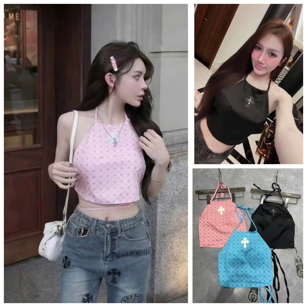 [Follow shop nhận mã 10k] Áo  yếm đan dây chữ thập Meo Meo Shop AP1051