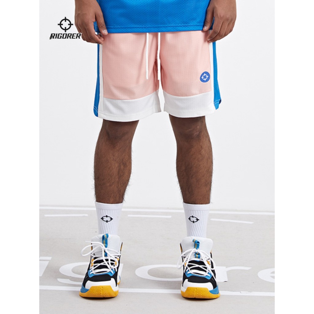 Tiêu Chuẩn Chính Thức Olay Store Màu Sắc Tương Phản Nhạt Thoáng Khí Bóng Rổ Quần Short Nam Rời Thể T