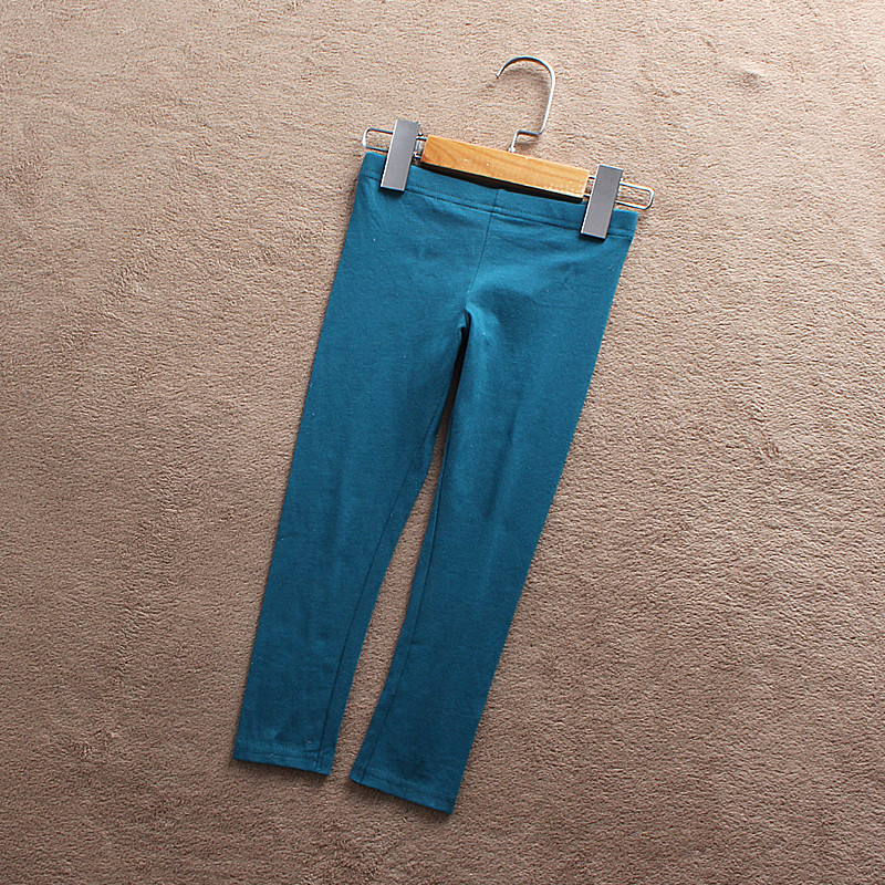 E463-U4 Quần Áo Trẻ Em Size 98-134 Châu Âu Mỹ Trẻ Em Quần Cotton Nguyên Chất Quần Legging Thường Ngà