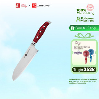 Dao cao cấp Zwilling Damascus Santoku Twin Cermax MD67 18cm với 133 lớp thép đặc biệt sản xuất tại Nhật