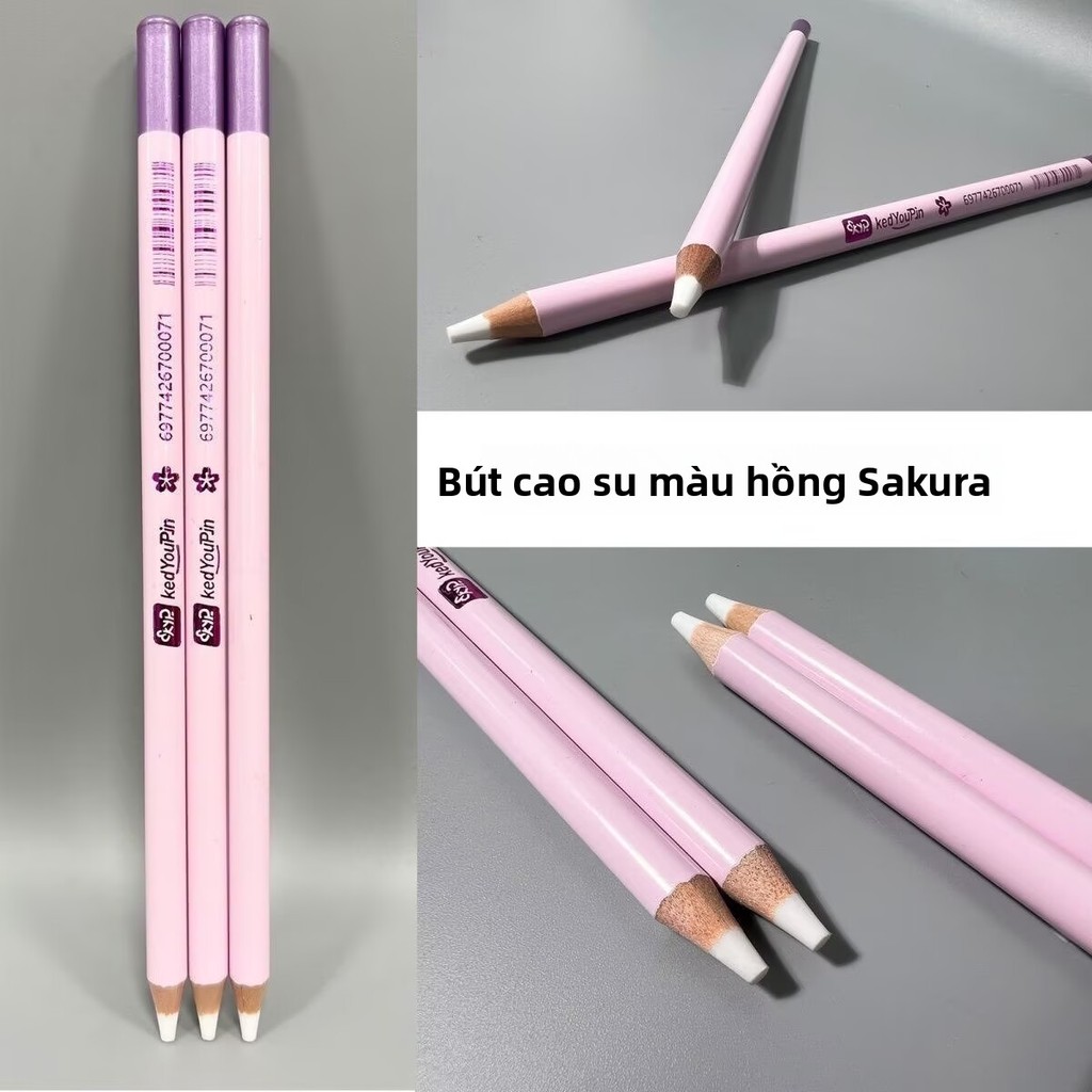 [Sakura Powder Eraser Pen] Pink Series Eraser Painting Charcoal Pen Eraser White Clean Art Sản phẩm 