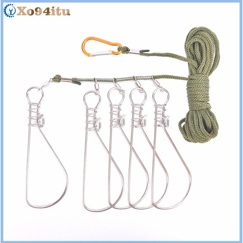 XOITU Fishing Lo Bule Fishing Snaps Chain Stringer With Float Live Fish Lo Belt VN