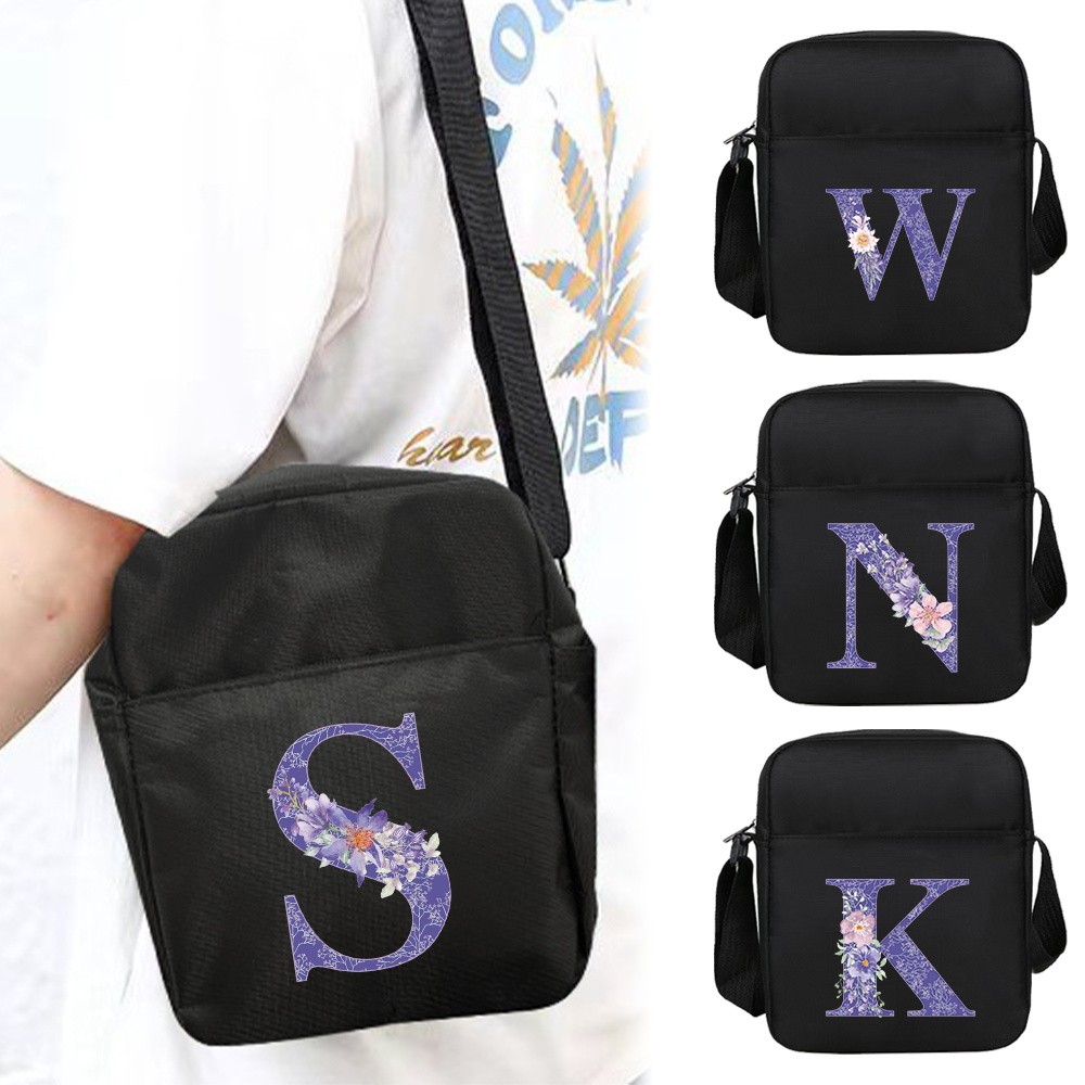 Fashion  Bag New Shoulder Bag Nylon Material Unisex Single Shoulder Bag Purple Shoulder Bag