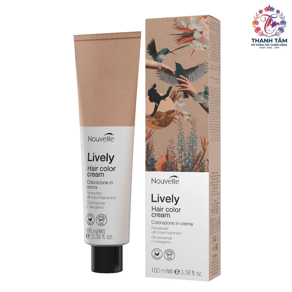Màu nhuộm thuần chay Nouvelle Lively Hair Color - Ammonia FREE 100ml .TT
