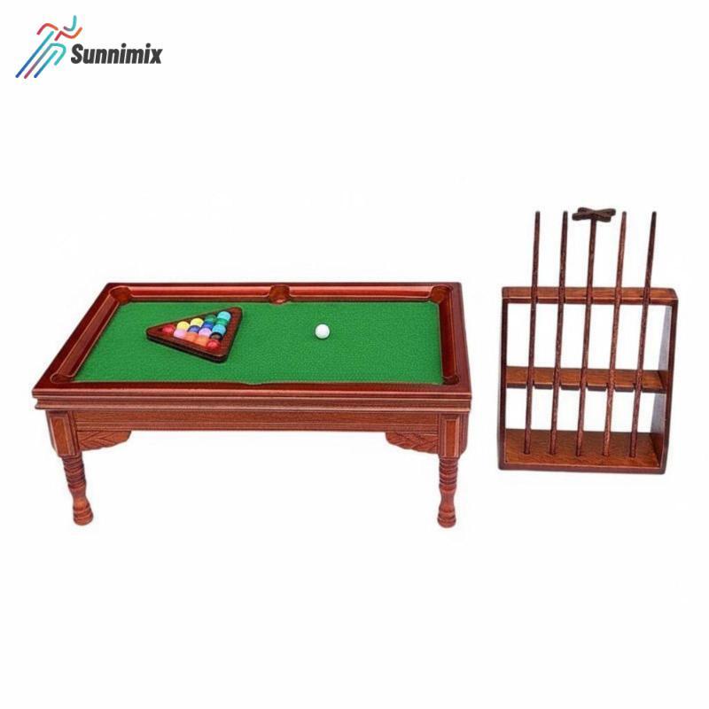 Bàn bi-a tỷ lệ 1: 12 Tay nghề Bộ bàn hồ bơi thu nhỏ dành cho người sưu tập, người sở thích, Diorama