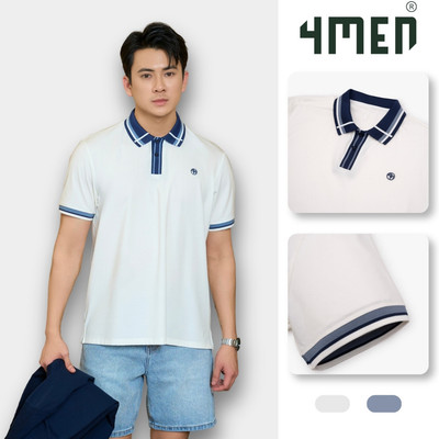 Áo Polo Rayon In Logo Tròn 4M Form Regular 4MEN PO160 vải mềm mịn, thoáng mát, thoải mái
