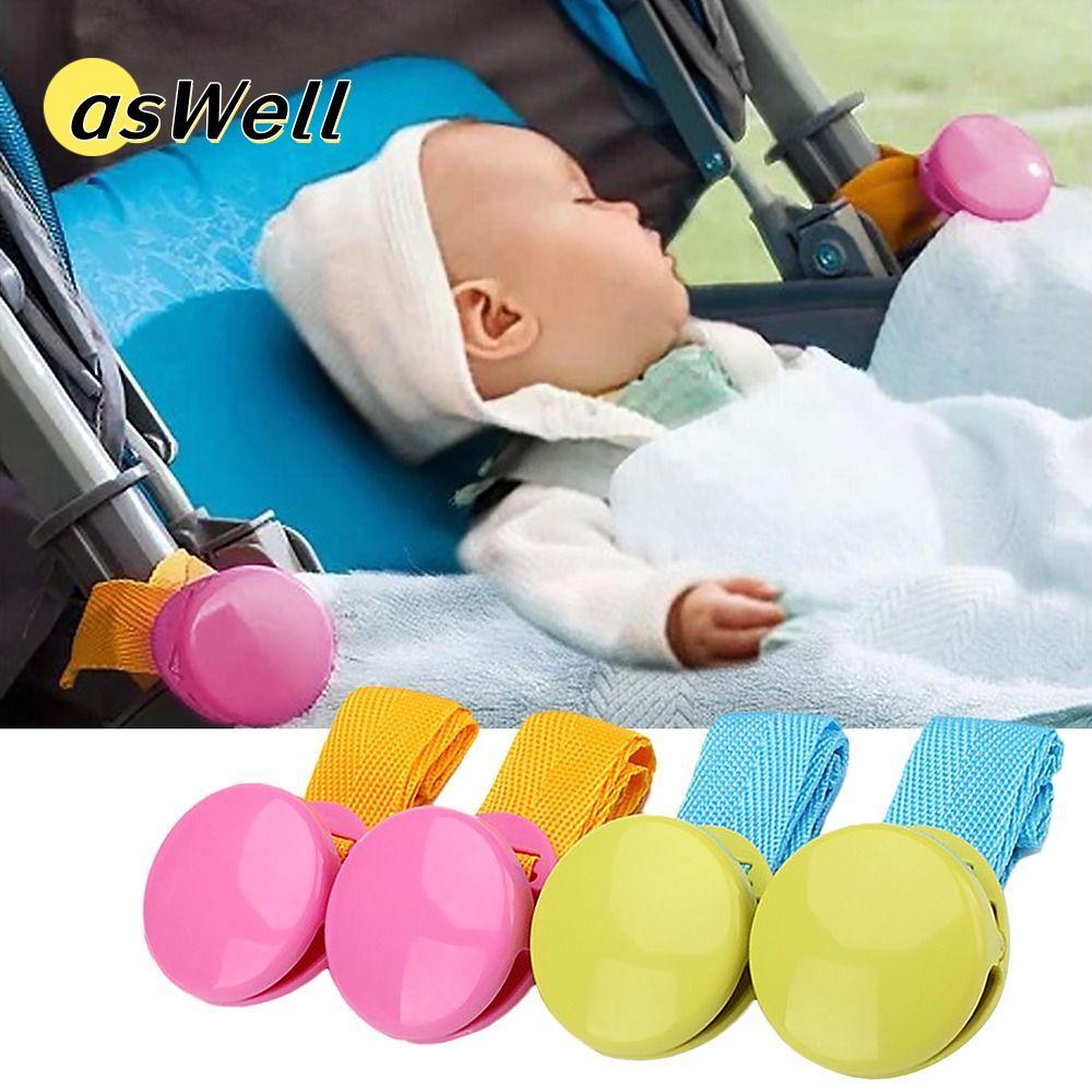 ASWELL 1 Cặp Xe Đẩy Chăn Kẹp Thời Trang Polyester An Toàn Xe Đẩy