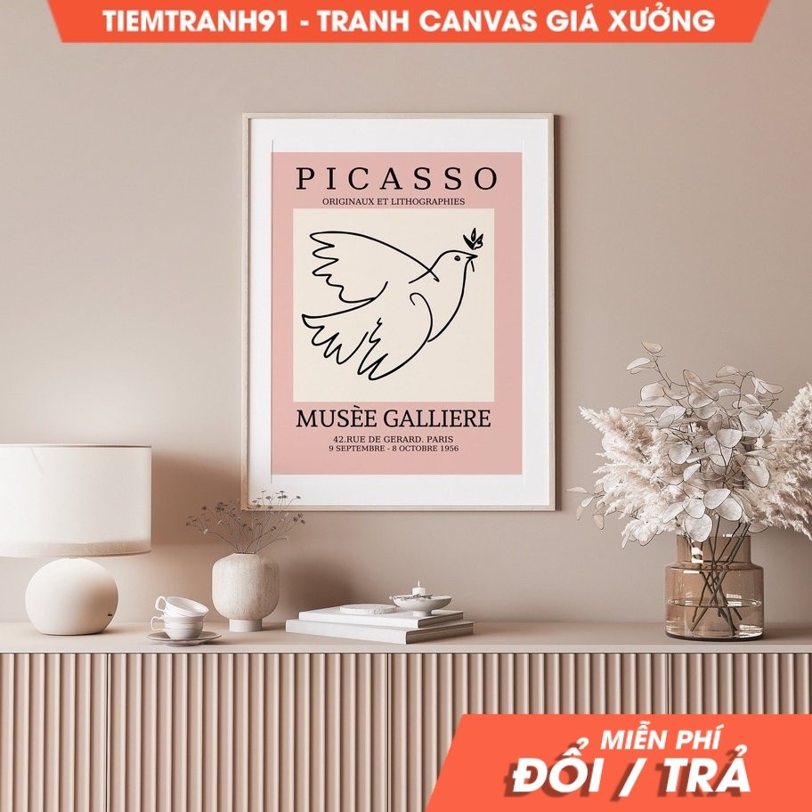 Tranh treo tường Gallery Wall, Exhibition Gallery Wall art, Matisse, Flower Market, Picasso, tặng kè