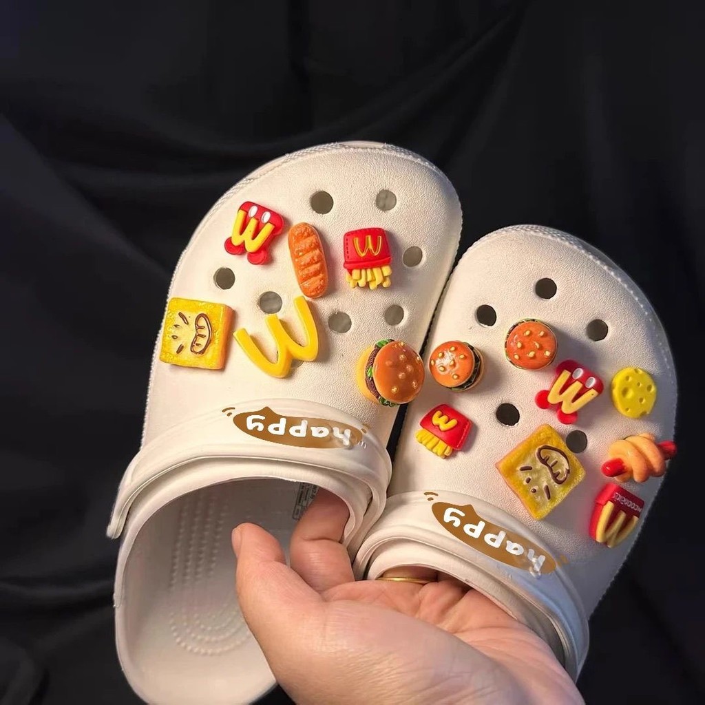 Set charm gắn dép crocs,Crocs Lỗ Giày Khóa Giày Charm Gắn Dép Nhựa PVC 3D Dễ Thương,rang trí,Phù Hợp