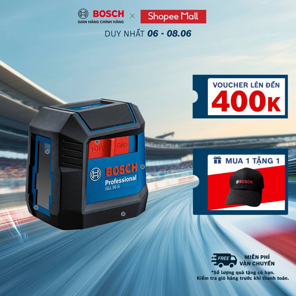 Máy cân mực laser Bosch GLL 50 G – Laser tia xanh, hiển thị rõ, chính xác cao