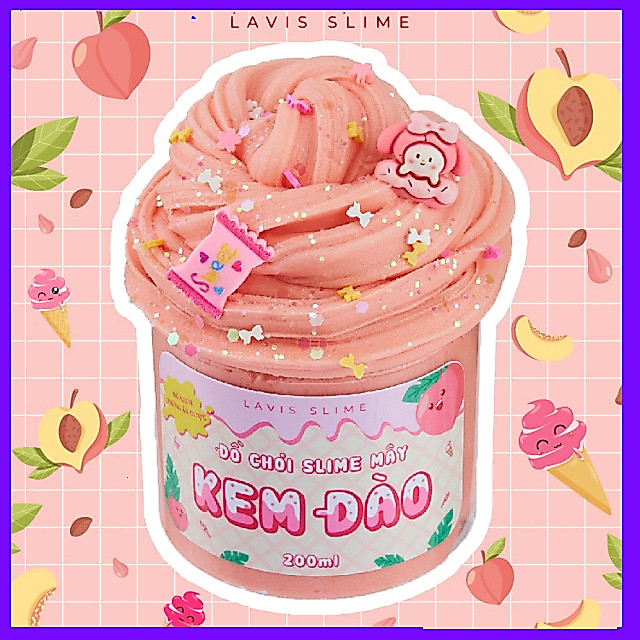 Lavis Slime Mây Quả Đào Slime Chuẩn An Toàn Cho Bé Tốt