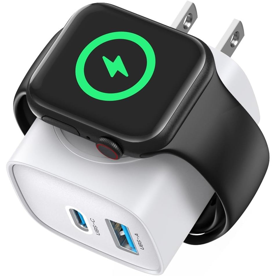Khối sạc USB C TOPADRE PD 20W, Thích hợp cho trạm sạc Apple Watch 3 trong 1, Bộ sạc không dây tích h