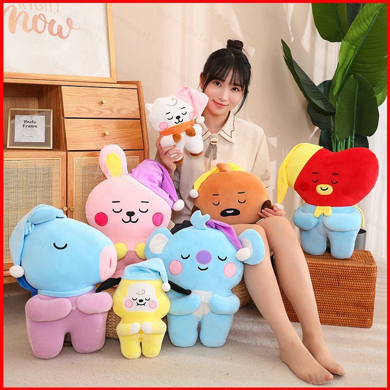 SS BTS BT21 Cooky Jungkook Mang J-Hope Chimmy Jimin Sleepy Series Sang Trọng Búp Bê Pyjama Gối Sang 