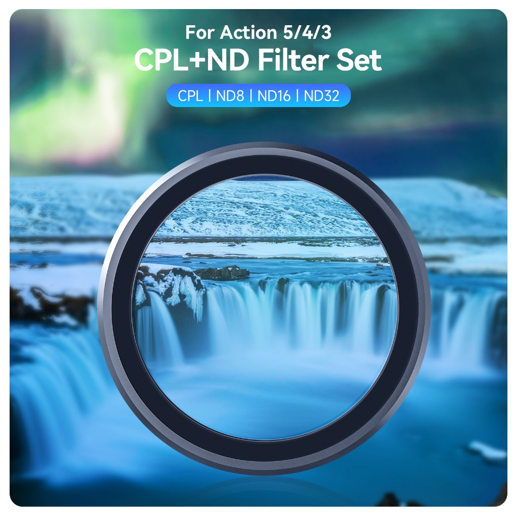 Tương thích với DJI Action 5 Pro 4 3 Phân Cực Đen Mềm 4 / 3 ND8 / 16 / 32 / 64 ND Lens CPL Filter Ki