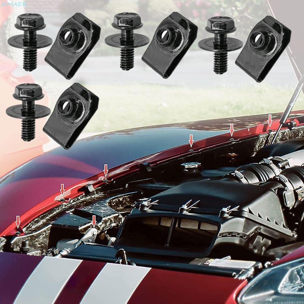 JOMAER 5 / 10 Chiếc Bu Lông Thân Xe Ô Tô, M6 6MM Kẹp Hạt U Ô Tô, Splash Shield Guard Splash Shield G
