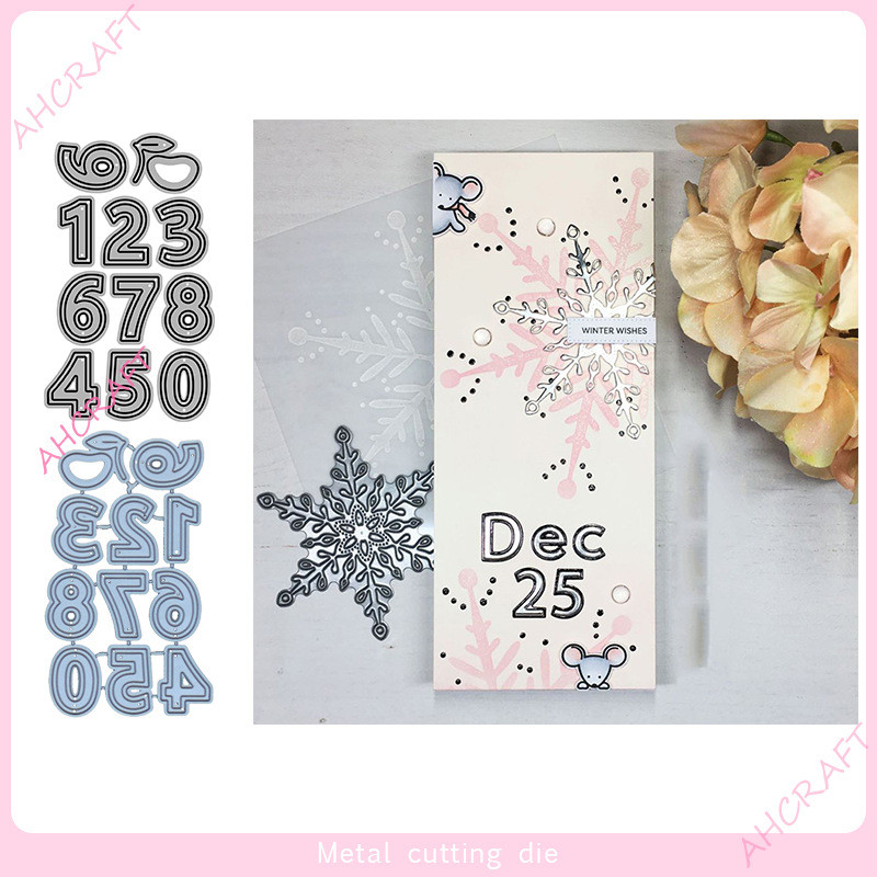 Khuôn cắt DIY bằng thép Carbon kim loại 4842 Number 0-9