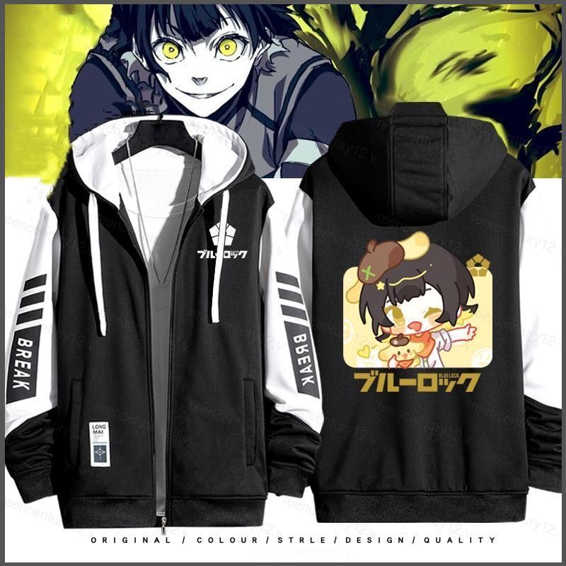 GC12 Blue Lock Bachira Meguru Chigiri Hyoma Nagi Seishiro áo dây kéo Áo khoác Hoodie cardigan áo len