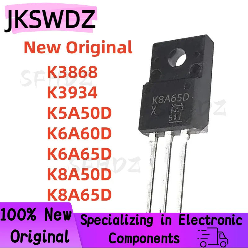 1-5 CÁI K3868 2SK3868 2SK3934 K3934 K5A50D K6A60D K6A65D K8A50D K8A65D 500V 600V 650V TO-220F MOS Cò