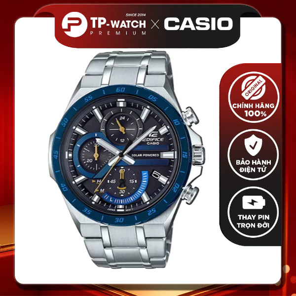 Đồng Hồ Nam Dây Thép Casio Edifice EQS-920DB-2AVUDF - Năng lượng mặt trời - EQS-920DB-2A