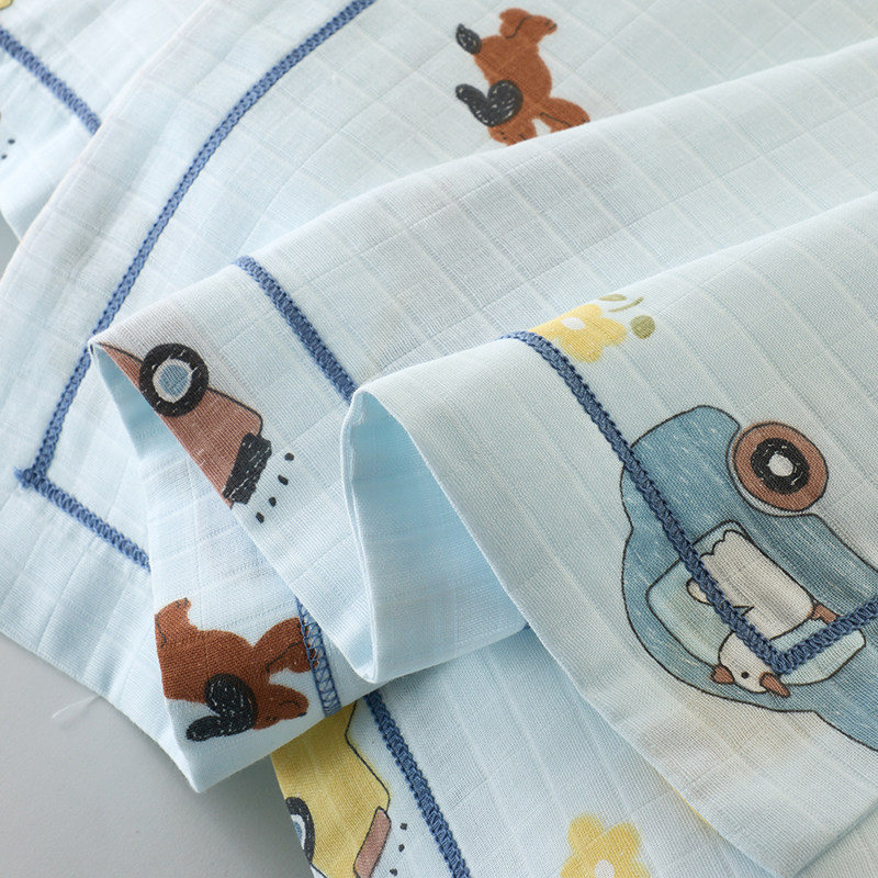 Vỏ gối cotton hai lớp cho bé 30x50, vỏ gối cotton nguyên chất mùa hè, phù hợp mẫu giáo