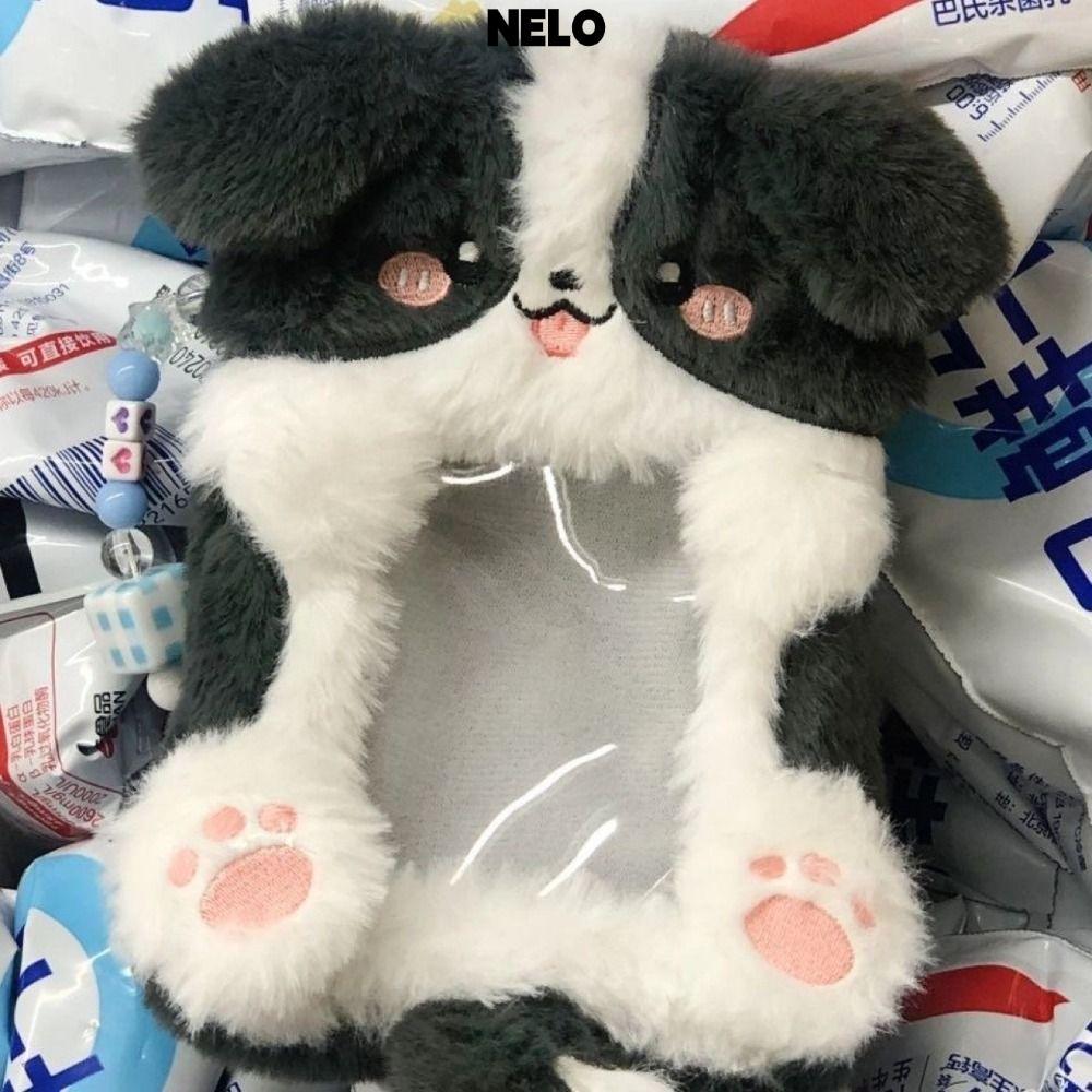 NELO Photocard, Sang Trọng Tai Thỏ / Border Collie Photo Card Holder, Hoạt Hình Đa Năng Thẻ Trường H