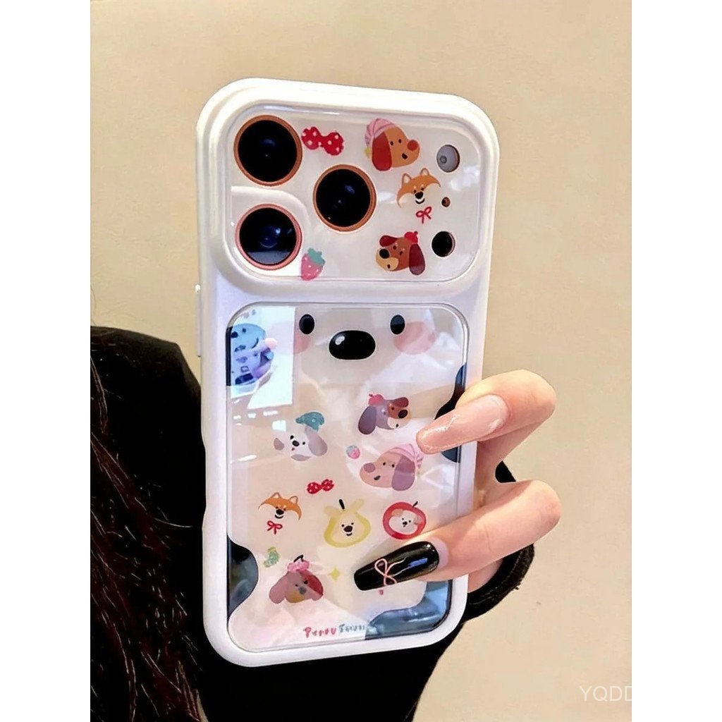 Ốp Điện Thoại Thích Hợp Cho iPhone 11 12 13 14 15 16 17 Pro max Graffiti Hoạt Hình Chó Con Chống Sốc