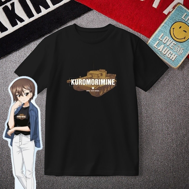 Áo thun bé gái und Panzer Erika Itsumi Maho Nishizumi Họa tiết nhân vật Anime Nhật Bản Phong cách Un
