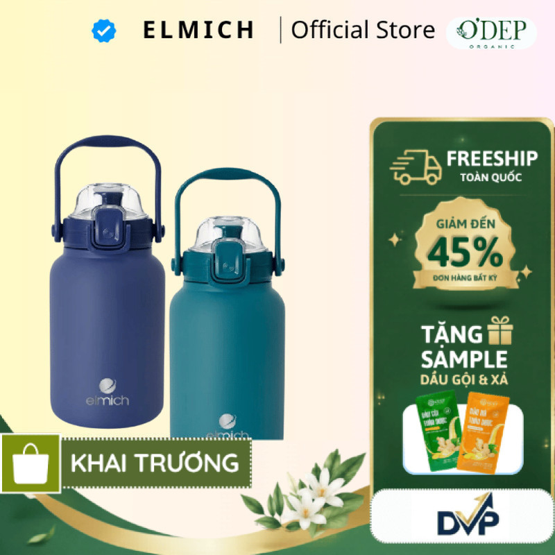 Bình giữ nhiệt inox 304 Elmich EL8373 dung tích 1.2L , Hàng chính hãng - SHOP DVP