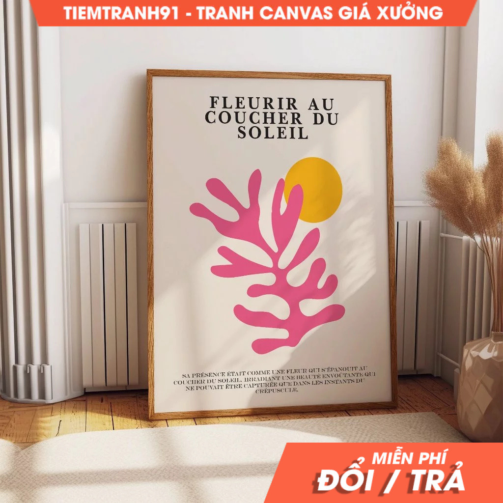 Tranh treo tường, Blooming Sunset Fleurir au Coucher du Soleil Wall Art Exhibit Poster - Bauhaus-Mir