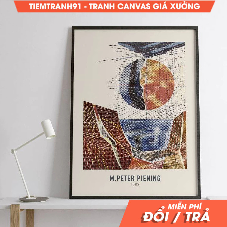 Tranh treo tường, Vintage Museum Abstract Geometric Graphic Poster, Abstract Art, Aesthetic Wall Art