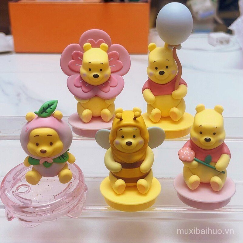 Số lượng lớn Disco s Ni Bee Pooh Bóng Búp bê Pooh DIY Kem Keo Chất liệu Móc khóa Đồ trang trí