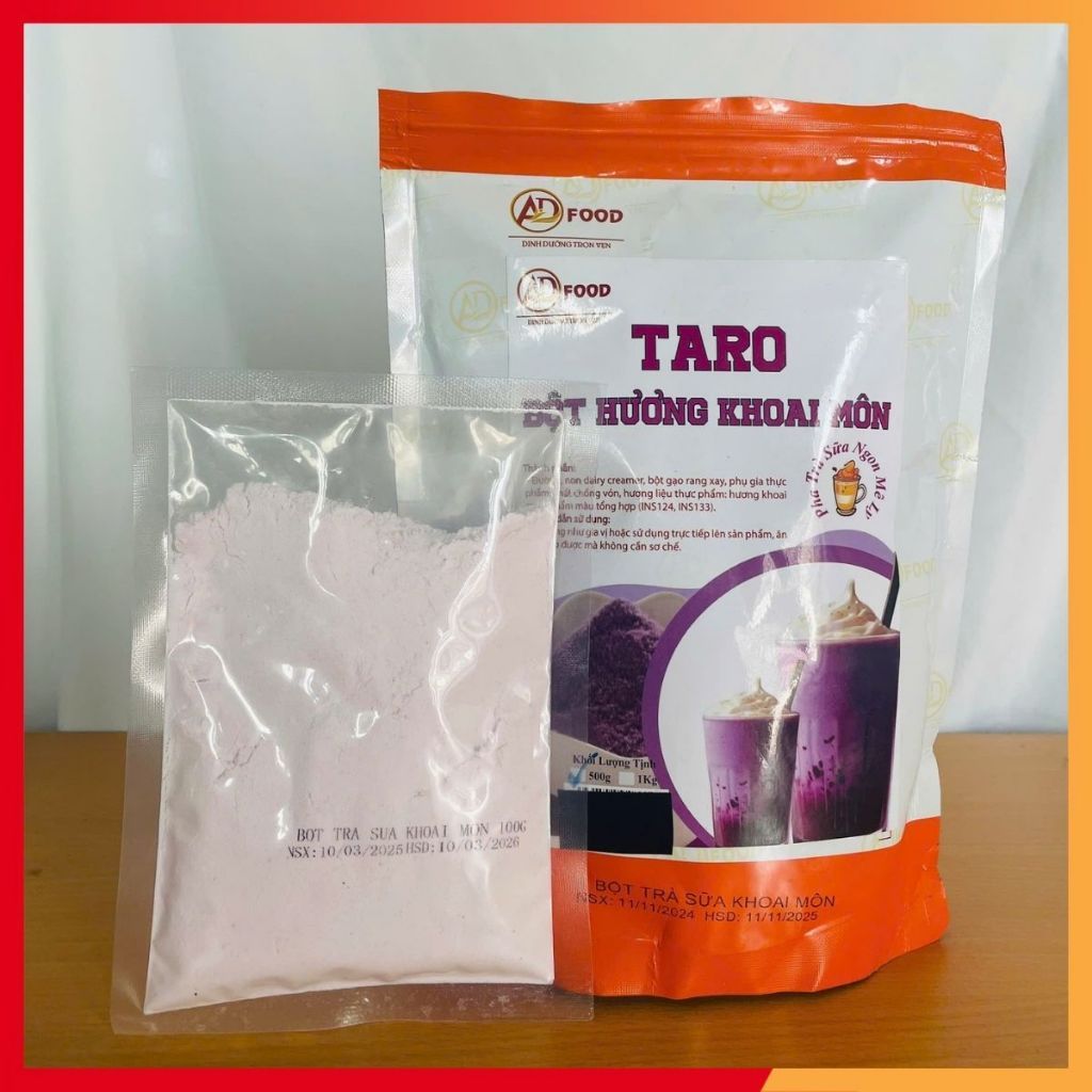 Bột Trà Sữa Khoai Môn Uống Liền AD Food 50g Chiết Lẻ – Nguyên Liệu Pha Chế Nhanh