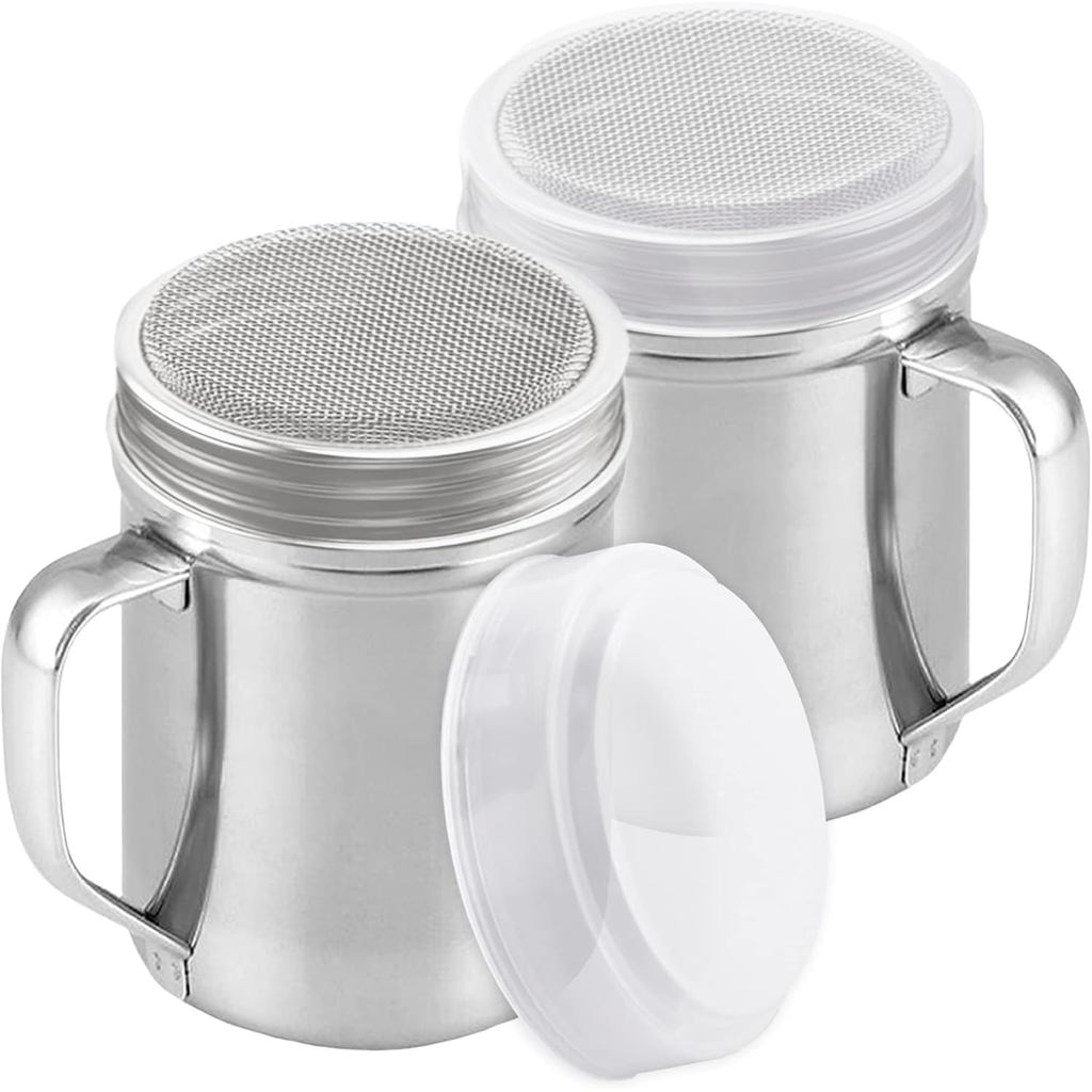 Bộ thu bụi bát đường bột CUSINIUM có tay cầm Thanh cà phê Quế Shaker Cup-Fine Mesh Clearance-6 Ounce