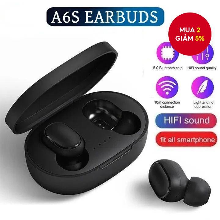 Tai nghe nhét tai A6S Tai nghe Bluetooth không dây TWS Khử tiếng ồn nghe văn…